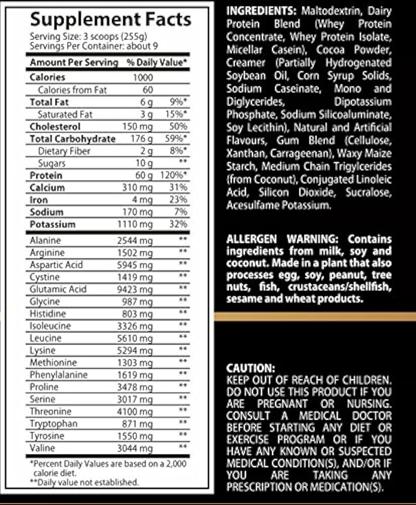Challenger Nutrition Mass Superior Chocolate