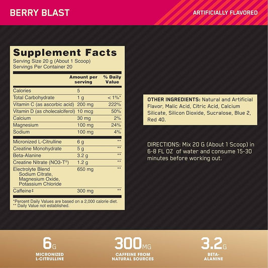 Optimum Nutrition Pre workout Advanced