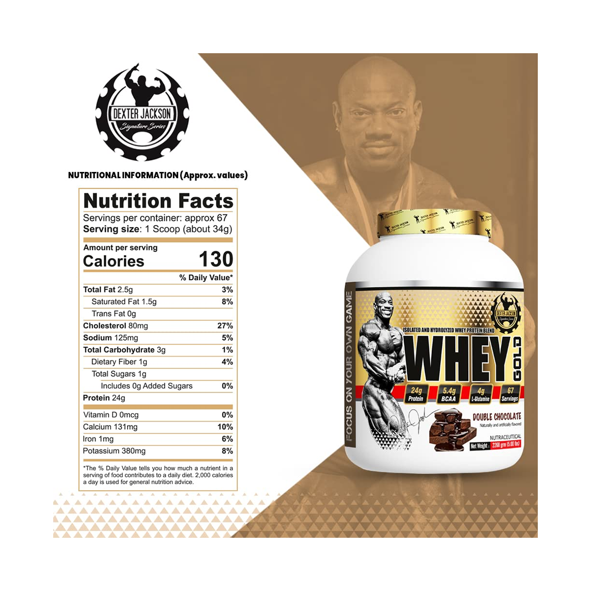 Whey Gold 5LBS - Dexter Jackson