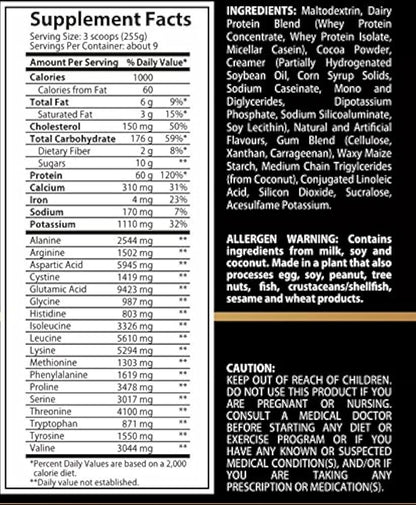 Challenger Nutrition Mass Superior Chocolate